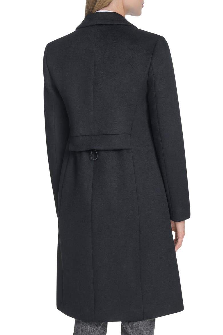 Slick Wool Blend Coat, Alternate, color, BLACK
