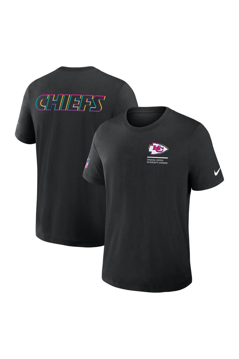 Men's Nike Black Kansas City Chiefs Tall 2025 NFL Crucial Catch Tri-Blend Dri-FIT T-Shirt, Main, color, Black