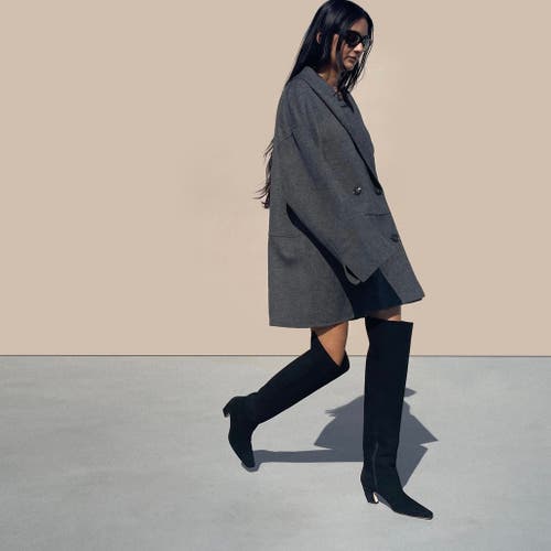 Neil J. Rodgers Meg Over The Knee Boot In Black Suede