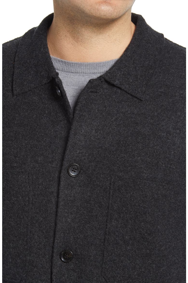 Jonas 6398 Long Sleeve Wool Button-Up Shirt, Alternate, color, ANTRACITE GREY MELANGE