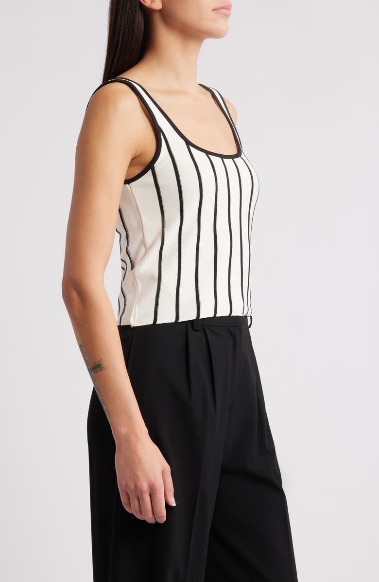 MANGO Tatiana Stripe Sleeveless Sweater Camisole, Alternate, color, 