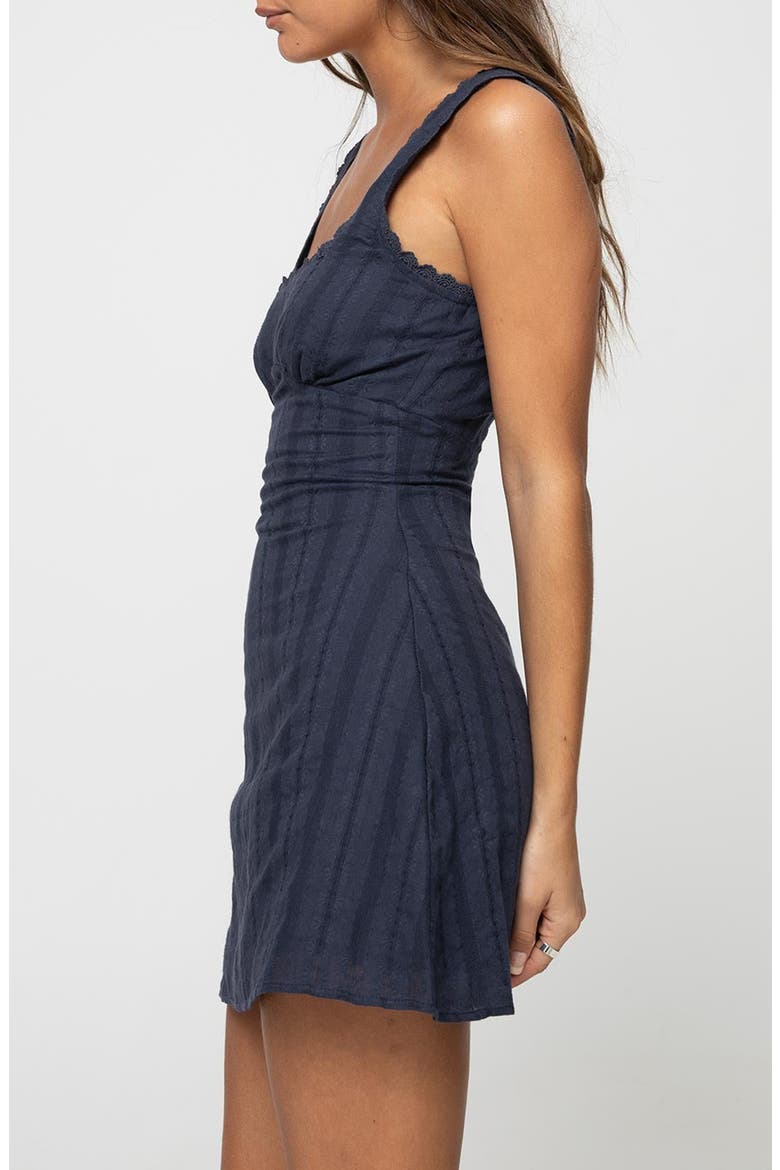 Dasha Cotton Fit & Flare Minidress, Alternate, color, NAVY