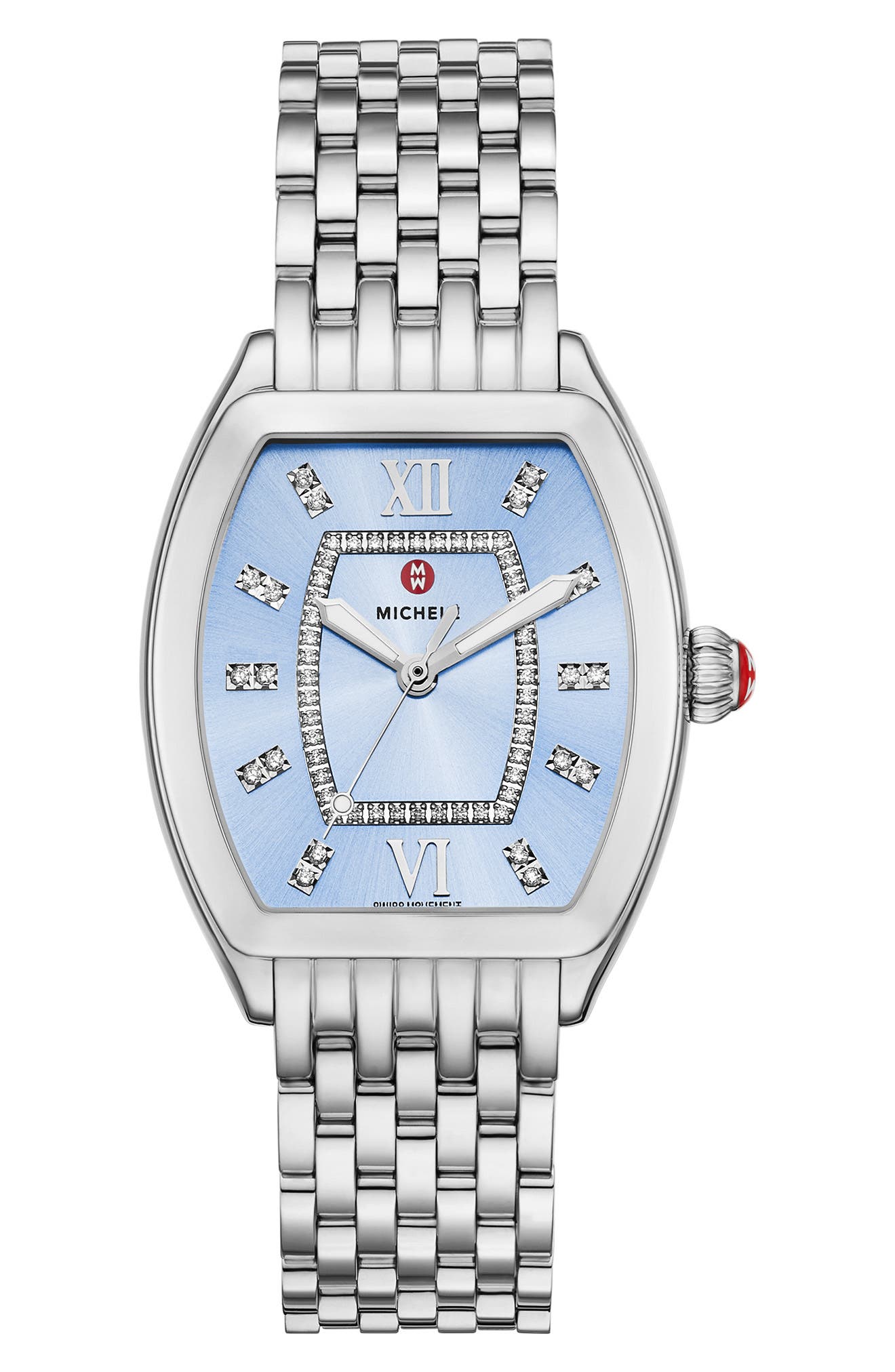 MICHELE Releve Mid Diamond Two-Tone Bracelet Watch, 40mm - 0.19ct.