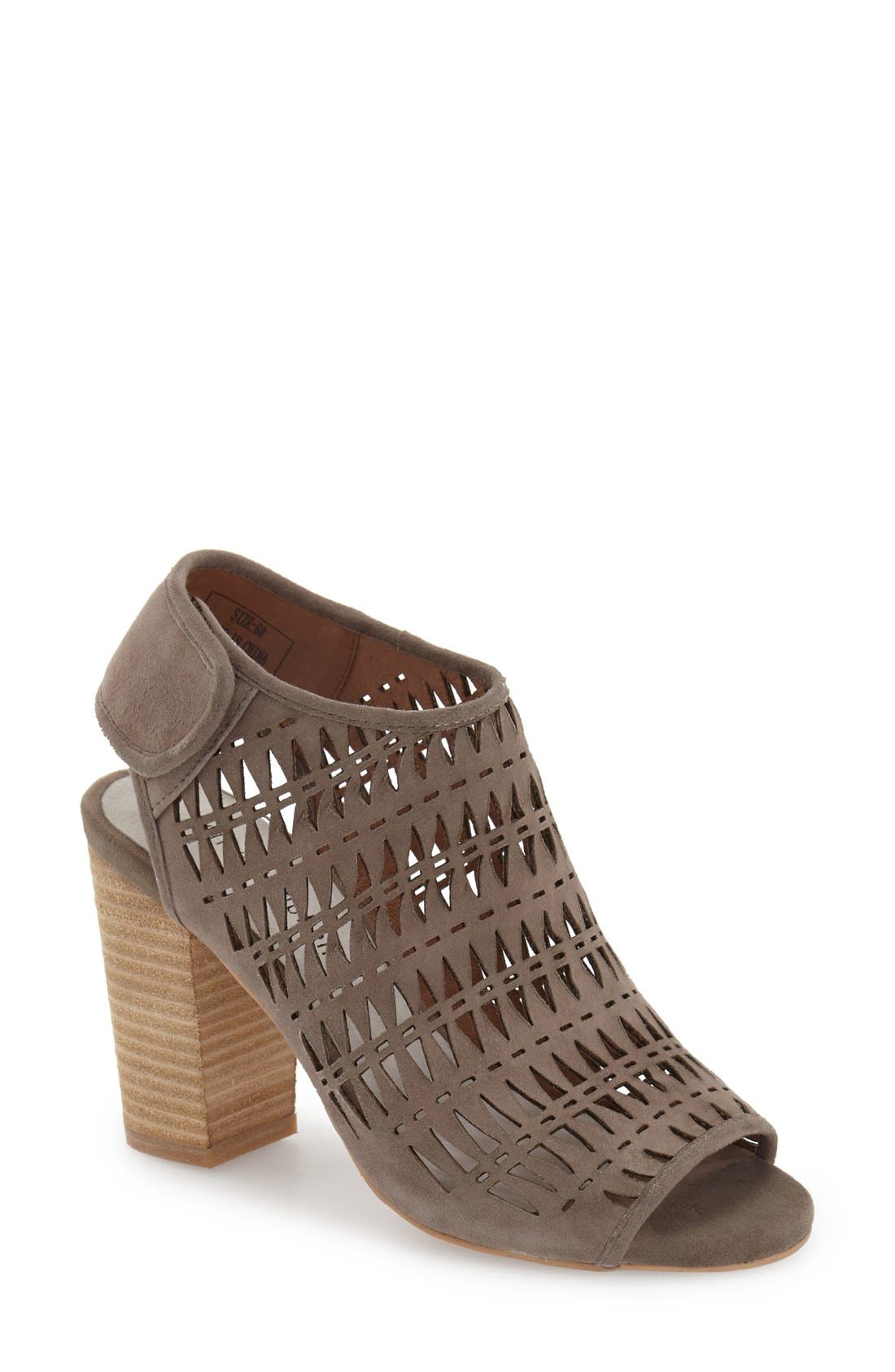 'Quebec' Cutout Sandal, Main, color, GREY SUEDE