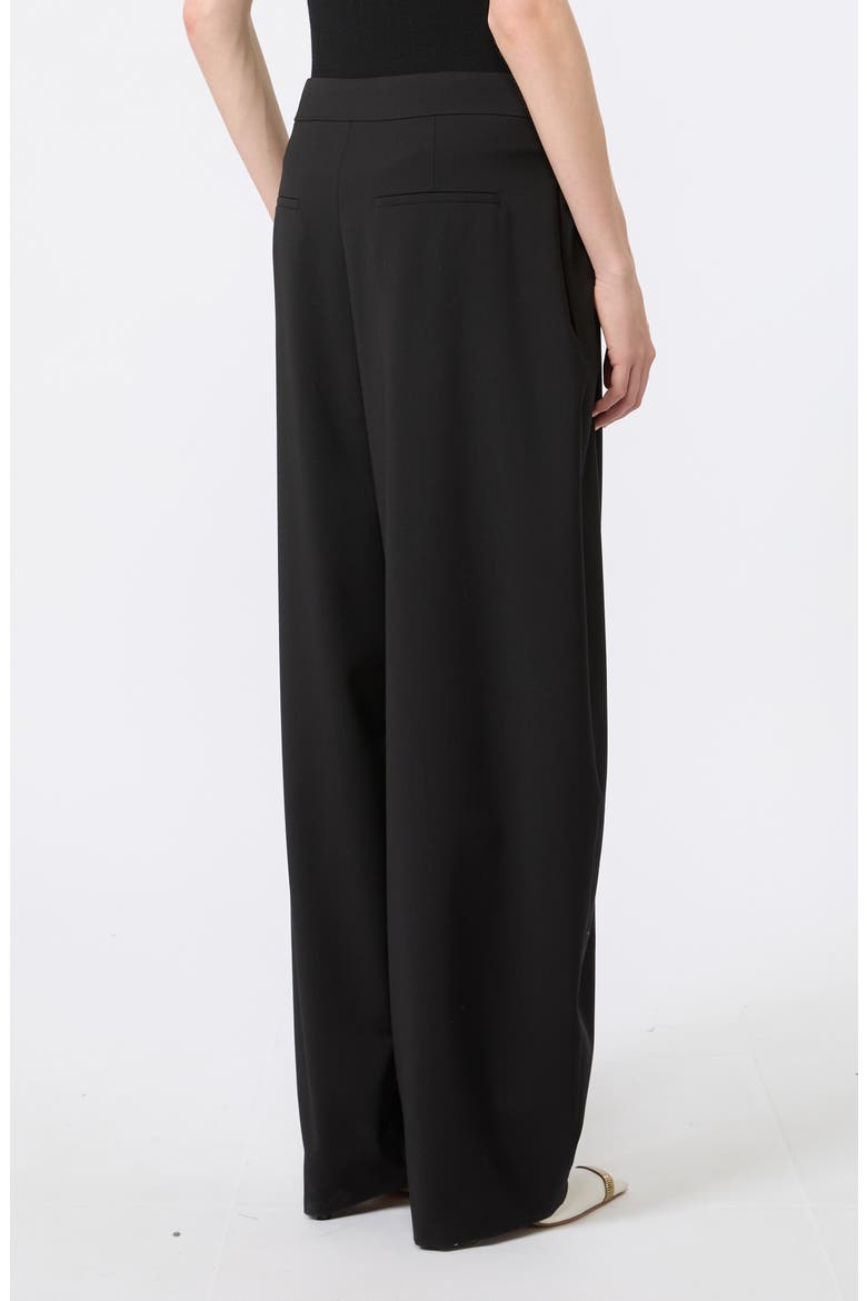 Zorro Virgin Wool Wide Leg Pants, Alternate, color, BLACK