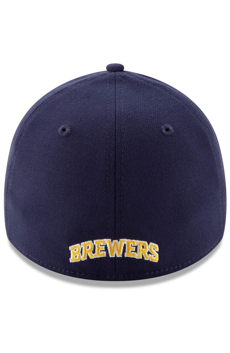New Era Men's New Era Navy Milwaukee Brewers Game Team Classic 39THIRTY Flex Hat, Alternate, color, 