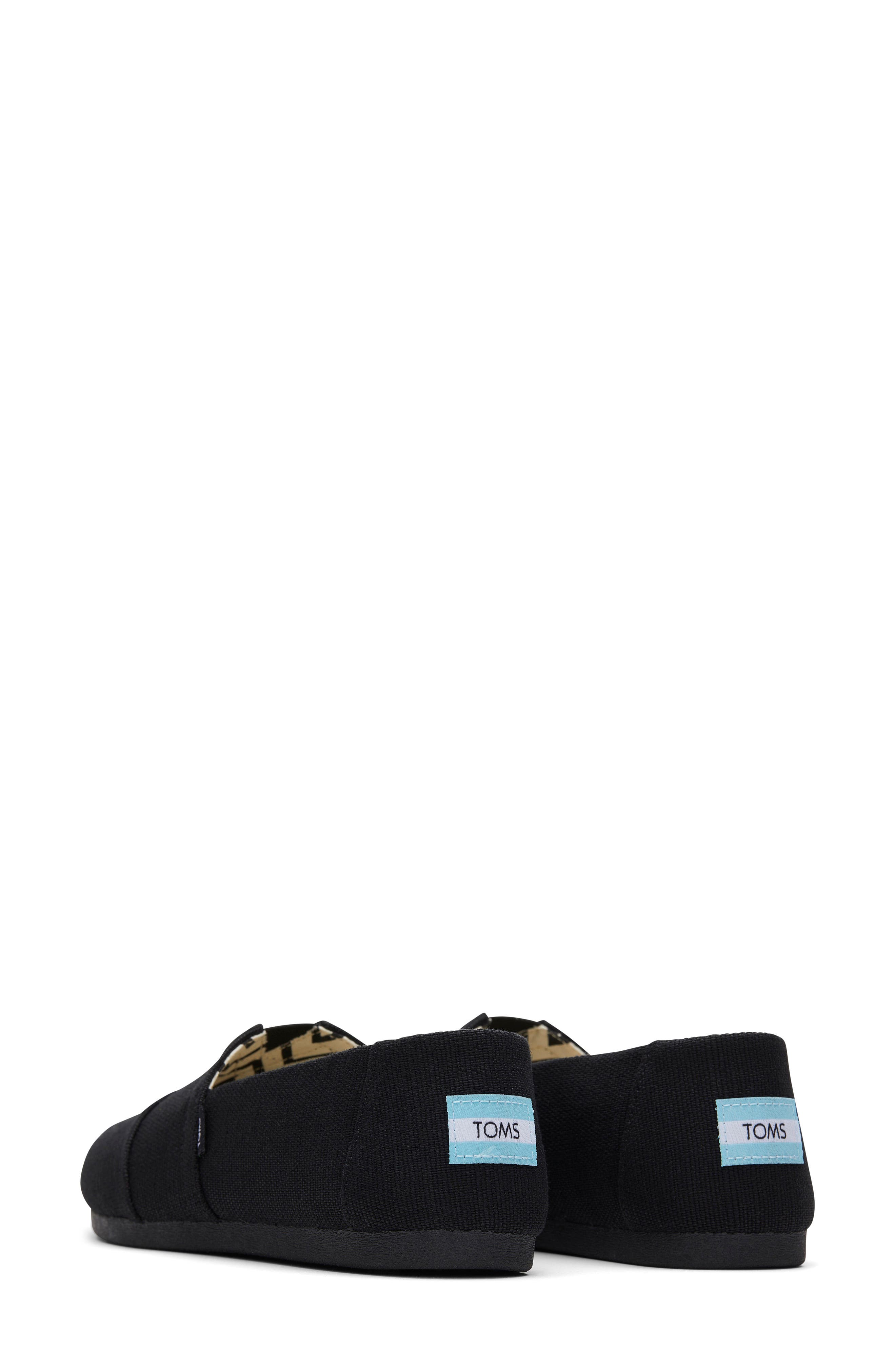 Classic Alpargata Slip-On, Alternate, color, BLACK/ BLACK HERITAGE CANVAS