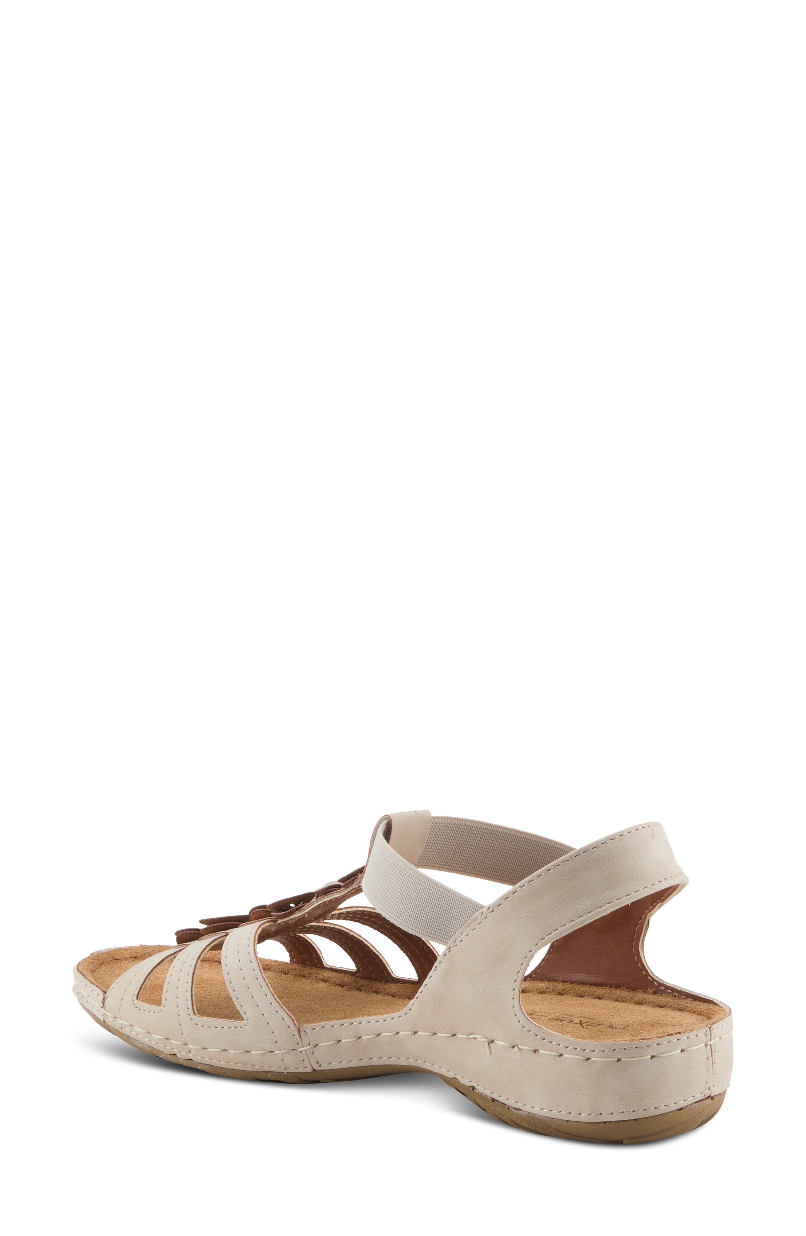 Flexus by Spring Step Adede Floral T-Strap Sandal, Alternate, color, Beige