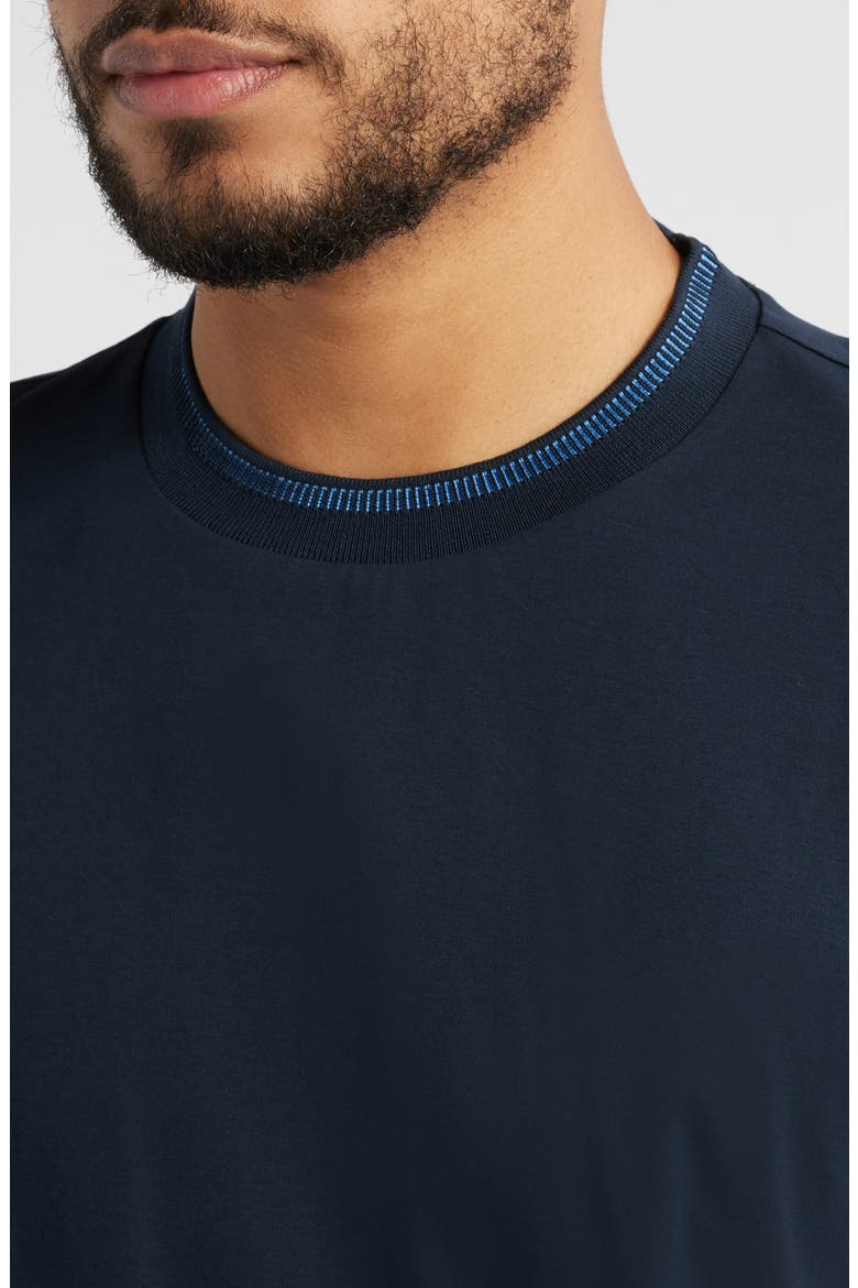 Tessler Tipped Cotton Crewneck T-Shirt, Alternate, color, DARK BLUE