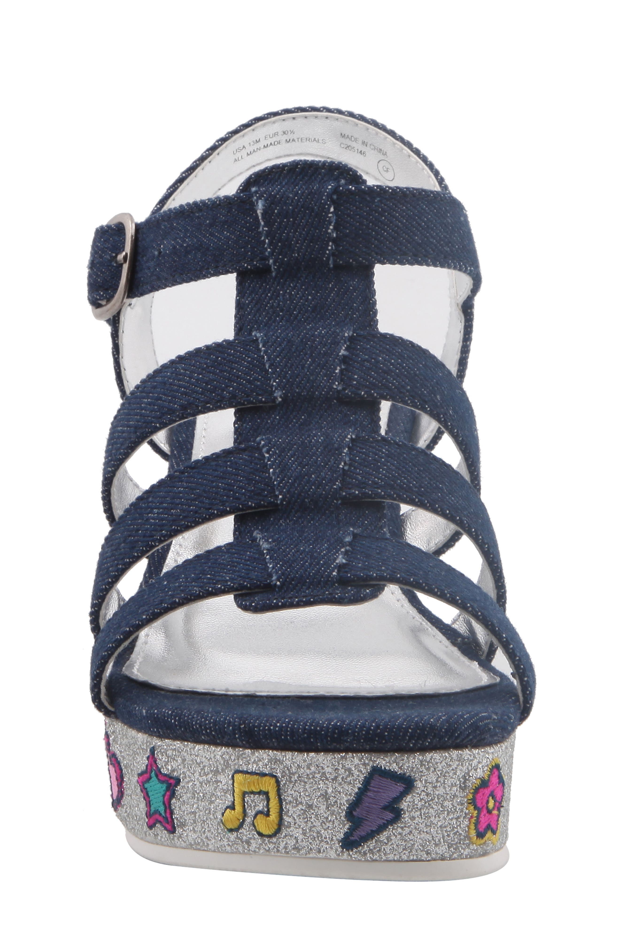 Nina Bubbles Emoji Platform Sandal, Alternate, color, 