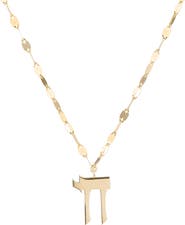 LANA Chai 14K Gold Charm Pendant Necklace