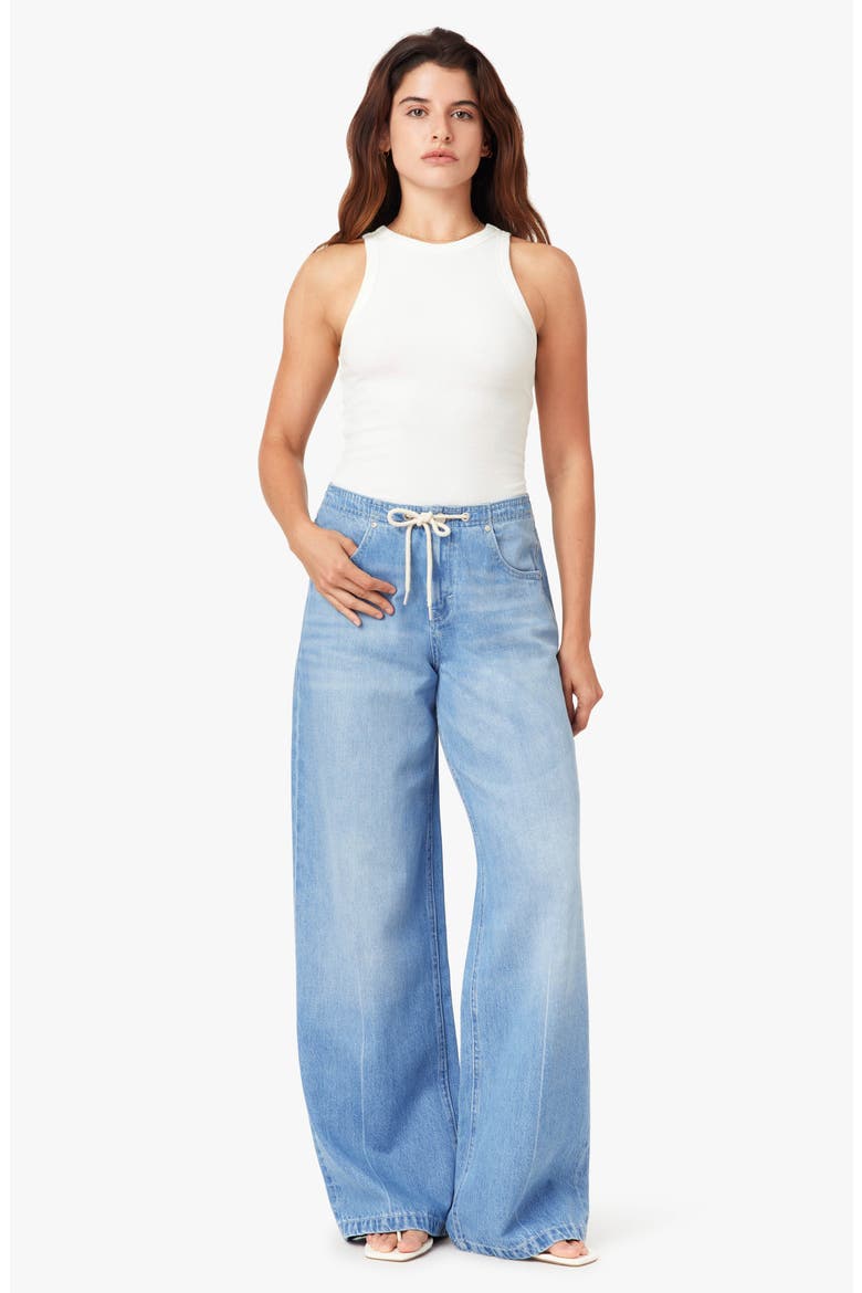 Lia Drawstring Wide Leg Jeans, Alternate, color, BLUE BELL