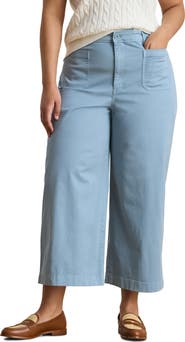 Lauren Ralph Lauren High Waist Stretch Cotton Crop Pants