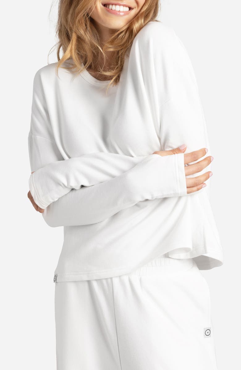 Sunday Citizen Light French Terry Pullover, Alternate, color, Off White