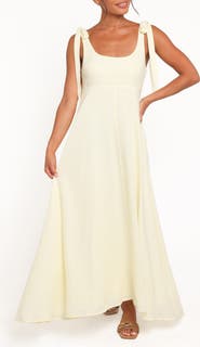 Petal & Pup Valara Tie Shoulder Maxi Dress