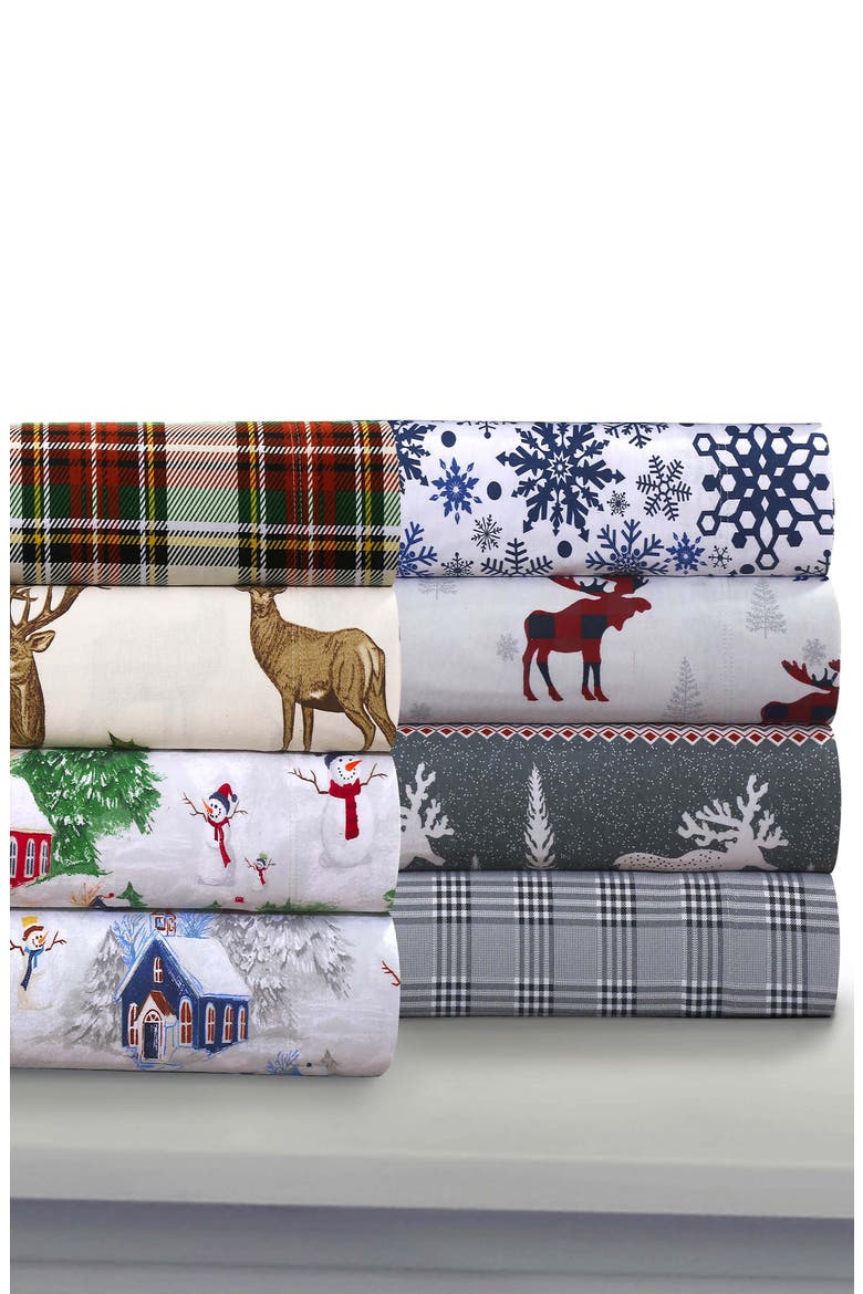 Charleston Cotton Flannel Sheet Set, Alternate, color, CREAM PLAID