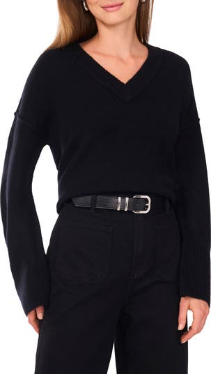 High-Low V-Neck Sweater