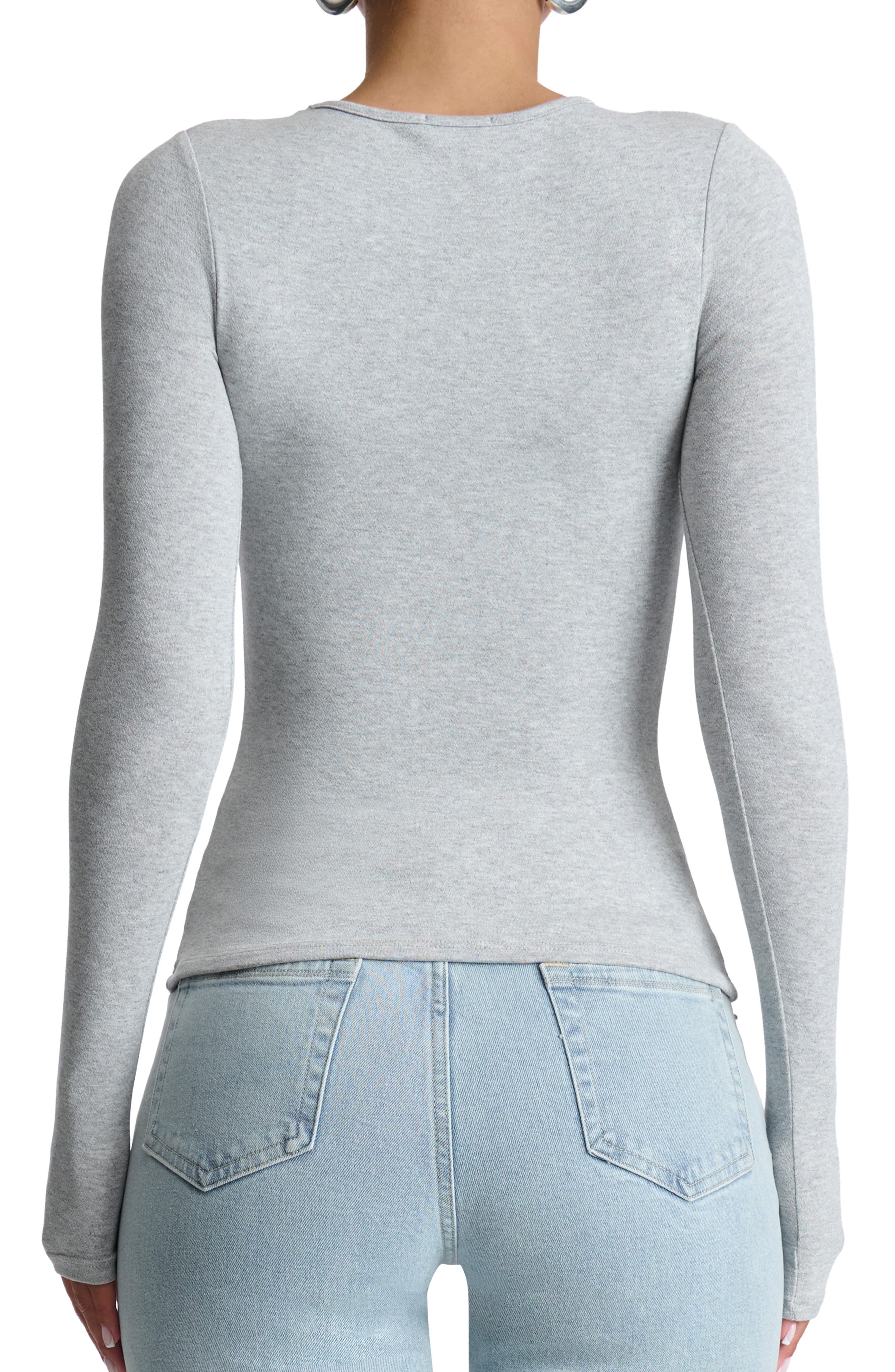 Naked Wardrobe Flat Binding Long Sleeve T-Shirt (Women) | Nordstromrack