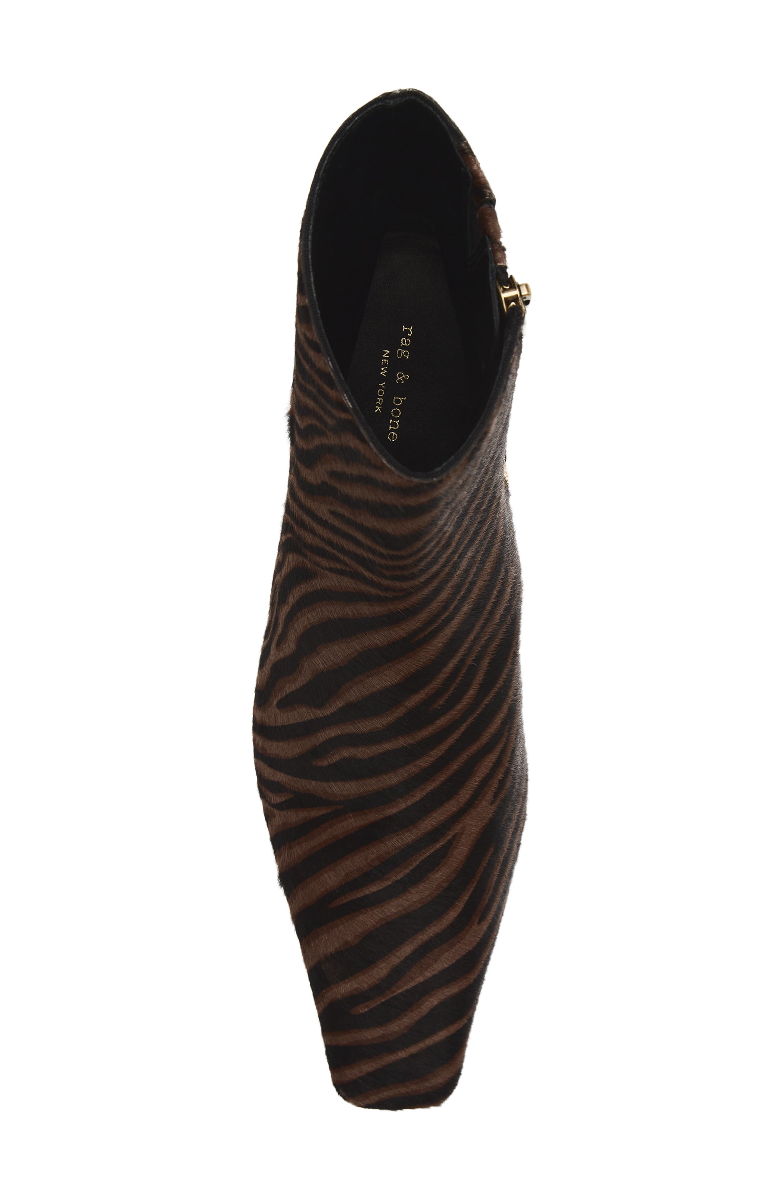 Kai Genuine Calf Hair Ankle Boot, Alternate, color, COFFEE ZEBRA CALF HAIR