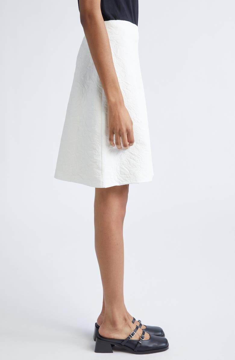 Sandy Liang Ina Jacquard A-Line Skirt, Alternate, color, White
