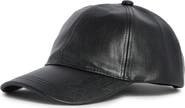 NORDSTROM RACK Faux Leather Baseball Cap