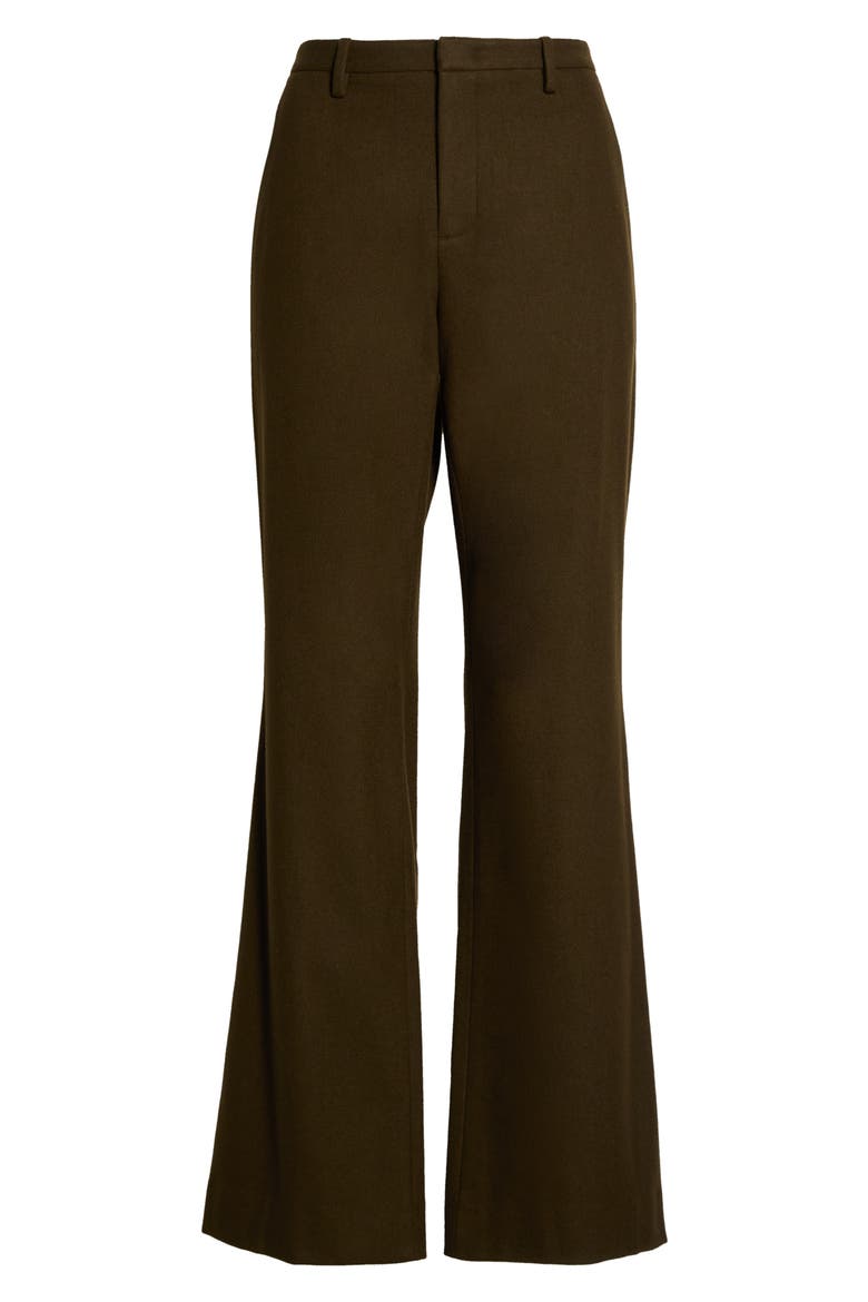 Simone Wool Blend Soft Flannel Pants, Alternate, color, CYPRESS