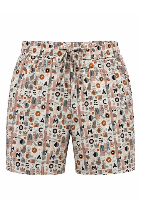 Marthyr Patterned Elastic Waist Shorts