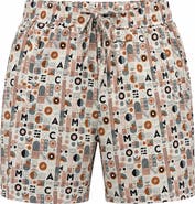 Maceoo Marthyr Patterned Elastic Waist Shorts