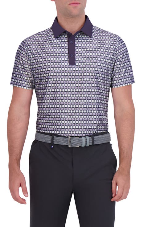 Retro Geo Tech Jersey Sports Polo