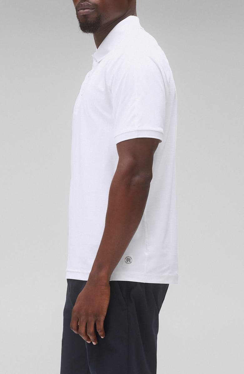 Reigning Champ Playoff Tech Piqué Polo, Alternate, color, White
