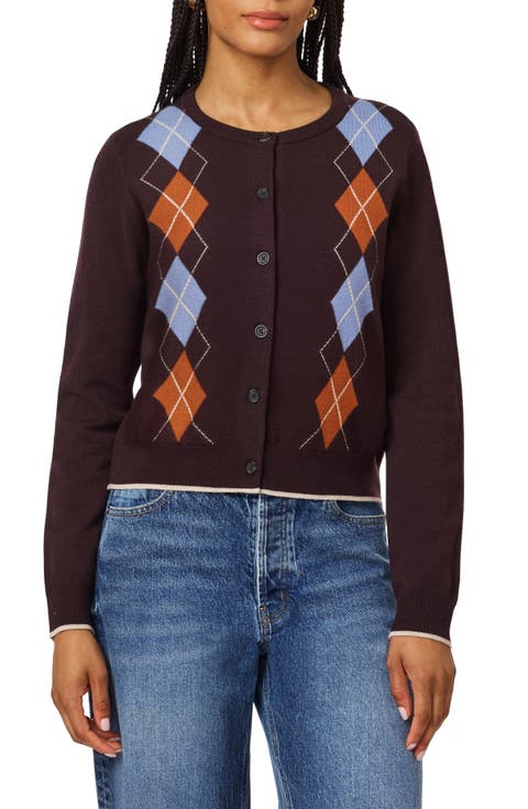 Argyle Crewneck Cardigan