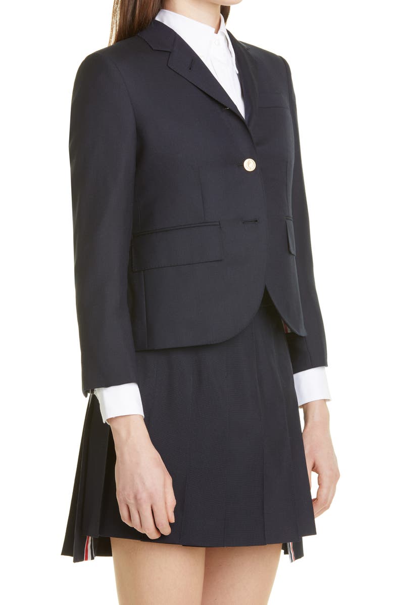 Thom Browne Women's High Armhole Wool Jacket, Alternate, color, Navy