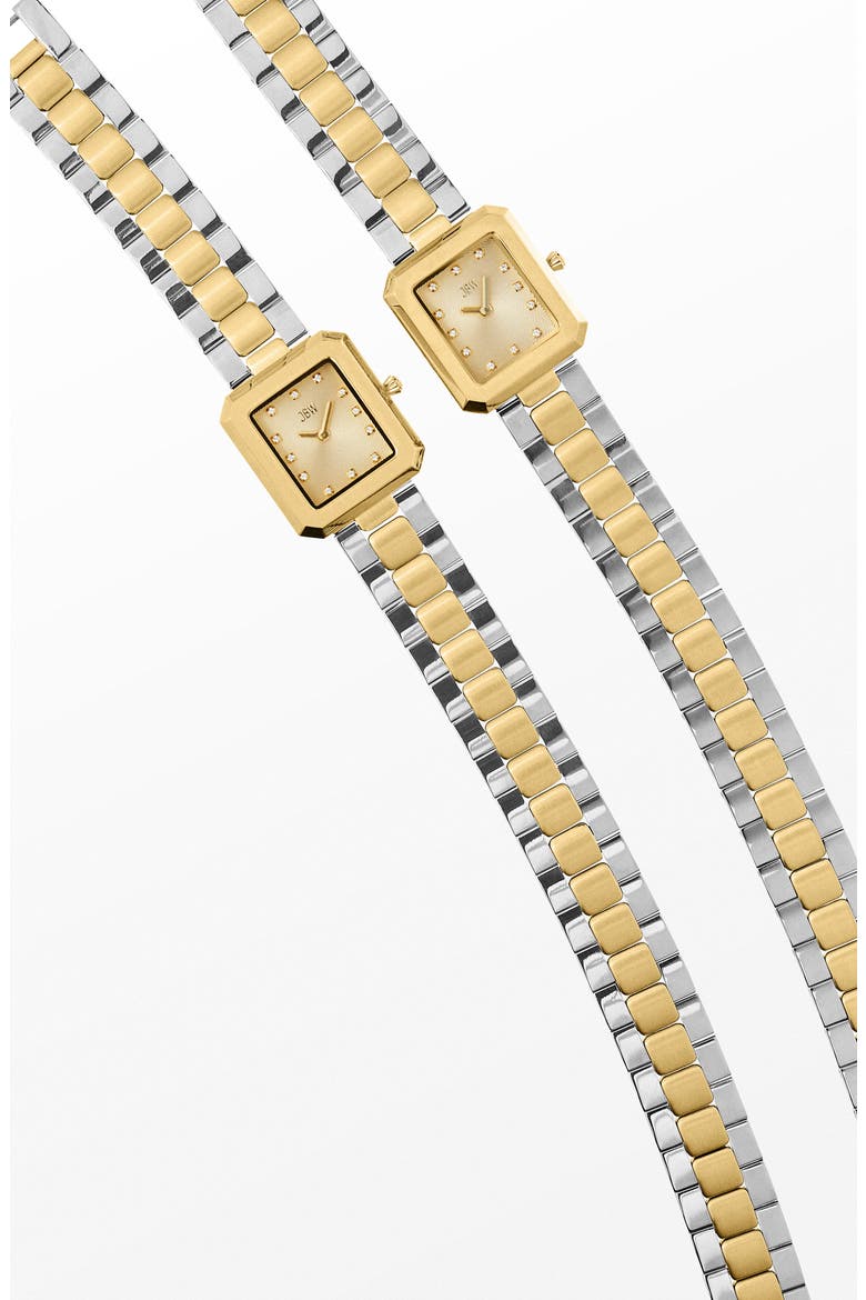 Arc Lab-Created Diamond Double Wrap Bracelet Watch, 23mm, Alternate, color, TWO-TONE