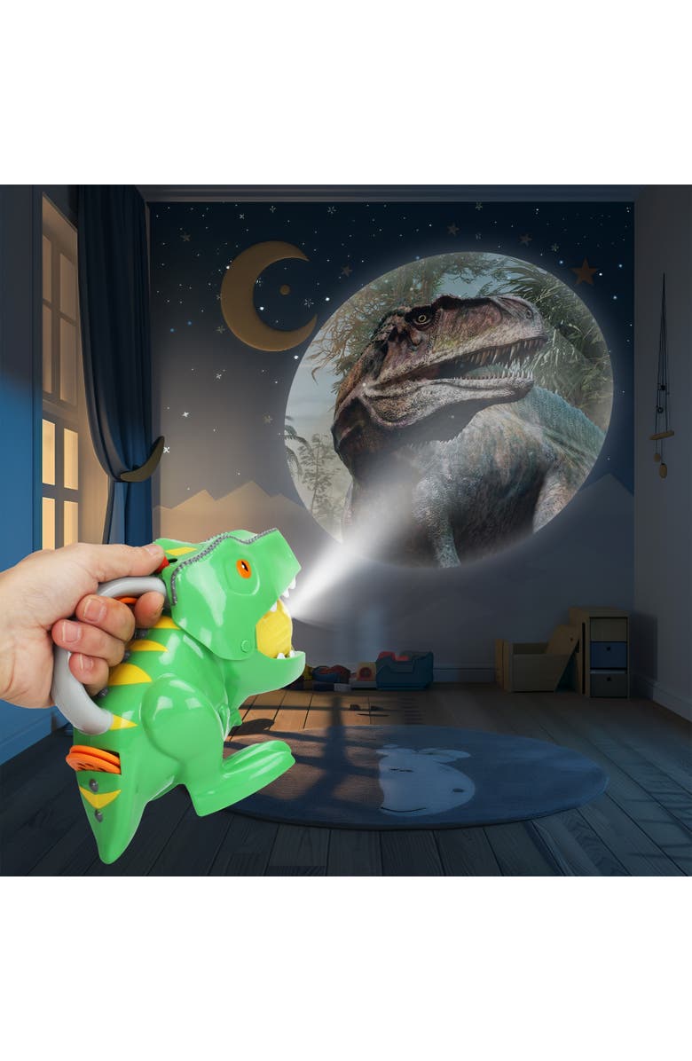 Kid Galaxy Dino Flashlight & Projector with 3 Projector Discs & 24 Color Images, Alternate, color, 