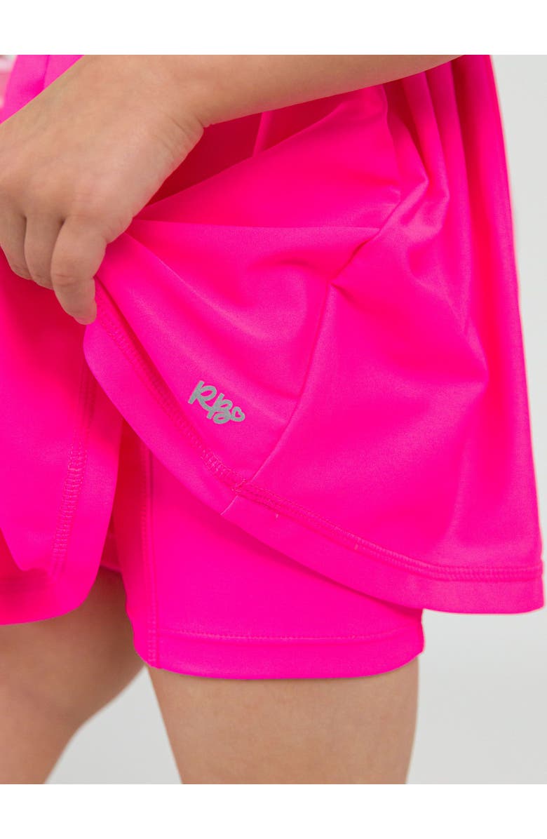 RuffleButts Toddler Girls UPF50+ Active Dress & Bike Short Set, Alternate, color, Neon Magenta