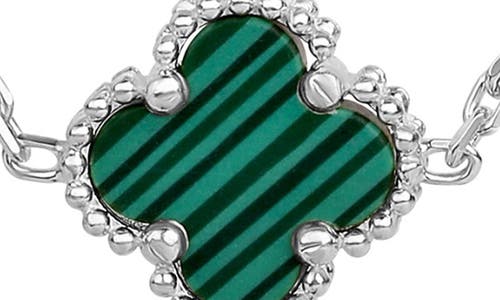 Shymi Clover Frontal Necklace In Green