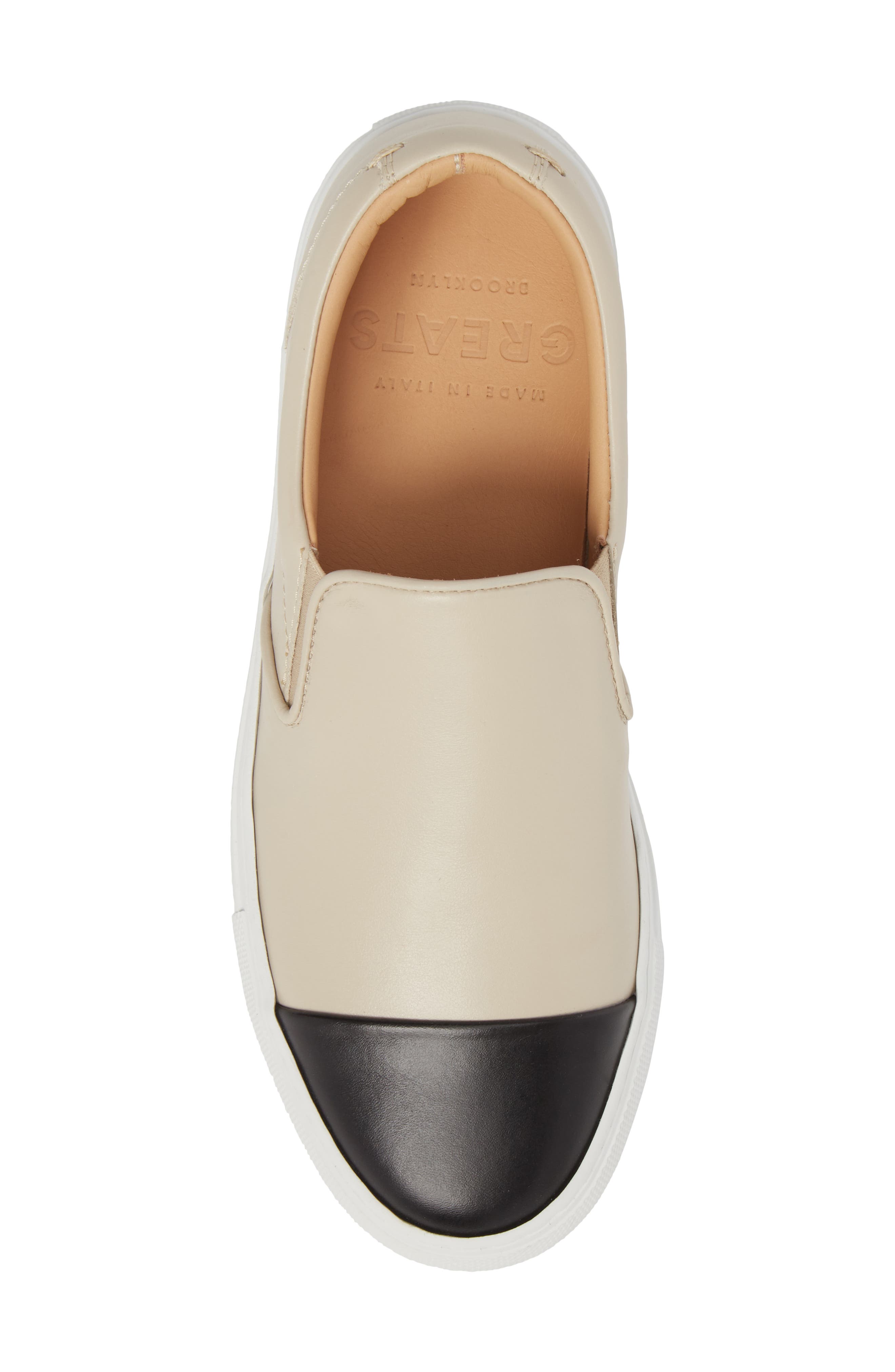 Wooster Cap Toe Slip-On Sneaker, Alternate, color, BONE