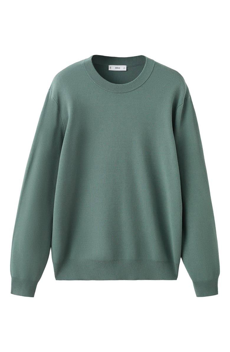 MANGO Comfort Stretch Jersey Sweater, Alternate, color, Forest Green