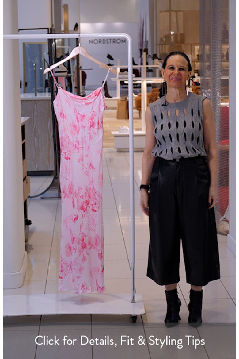 Oona Floral Print Satin Slipdress video