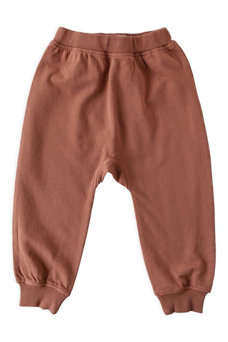 Organic Cotton French Terry Harem Pants, Main, color, CLAY