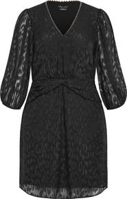 City Chic Lysandra Jacquard Dress
