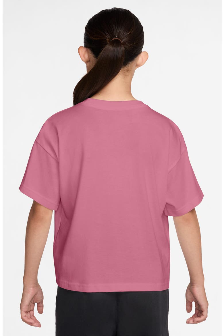 Kids' Bear Graphic Cotton T-Shirt, Alternate, color, PEONY