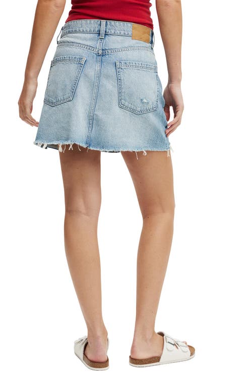 Cotton On Original Denim Mini Skirt In Saltwater Blue Worn