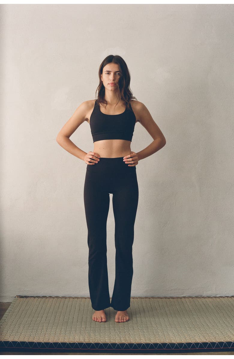 H&M Flared yoga leggings with softmove, Main, color, Black