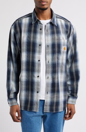 Carhartt Work In Progress Blanton Loose Fit Plaid Button-up Shirt