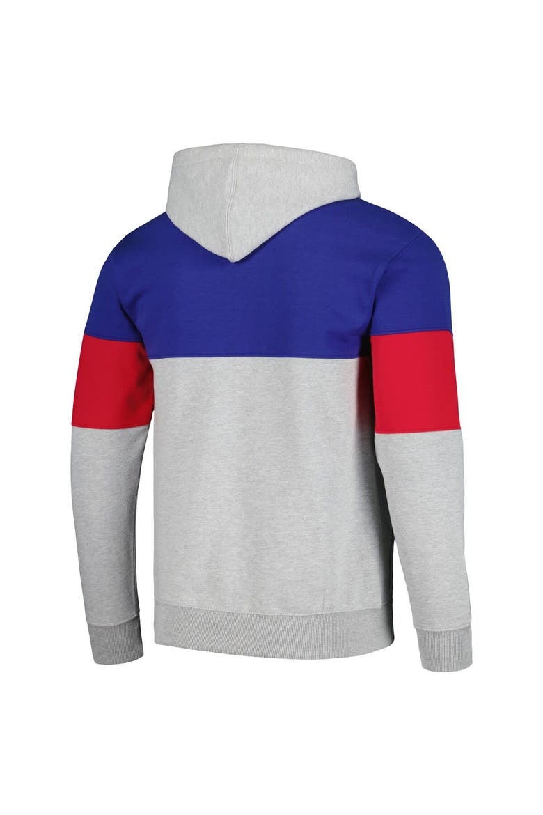 Men's Fanatics Branded Royal Philadelphia 76ers Contrast Pieced Pullover Hoodie, Alternate, color, Royal