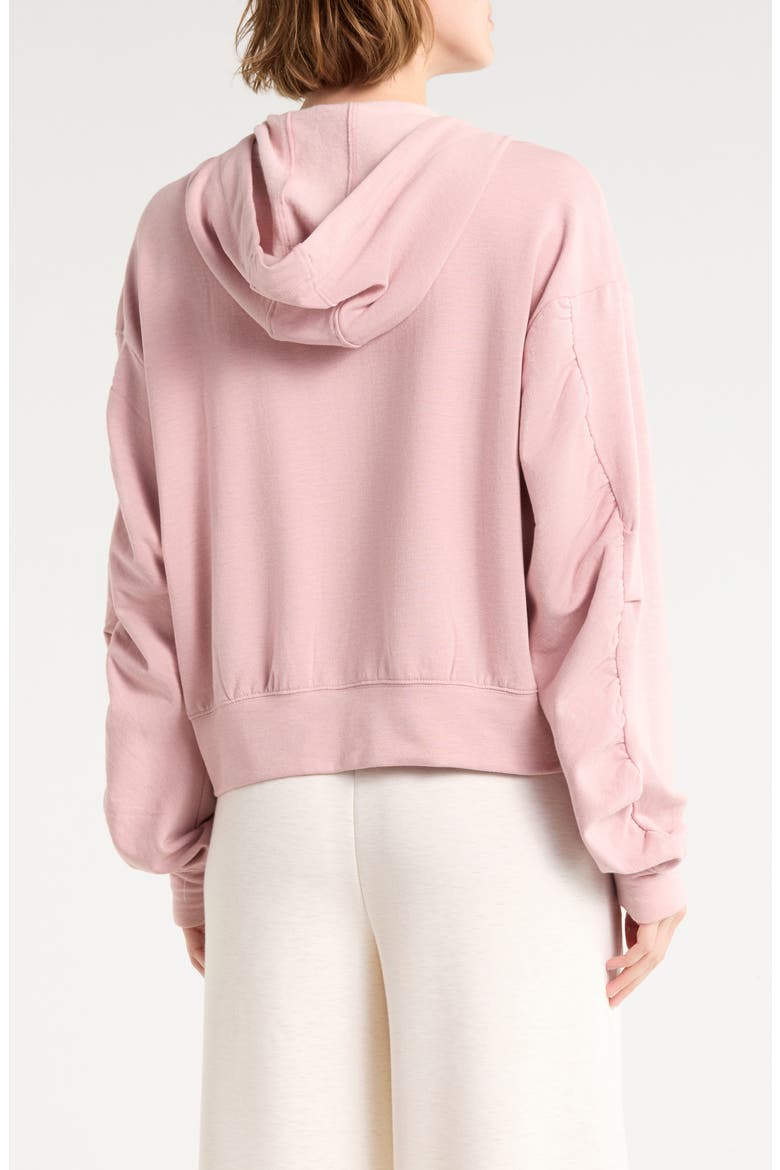 Brushed Full Zip Hoodie, Alternate, color, HEATHER PALE MAUVE