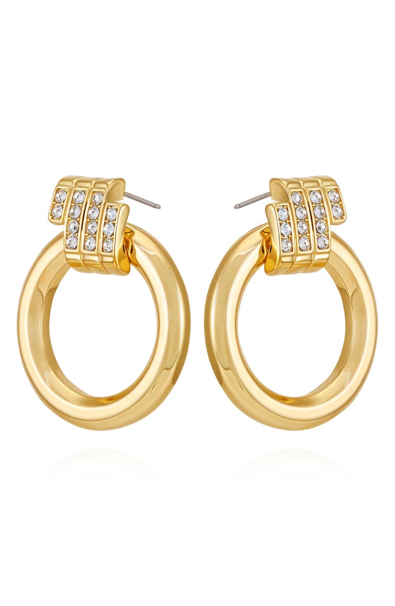Vince Camuto Door Knocker Stud Earrings, Alternate, color, Gold