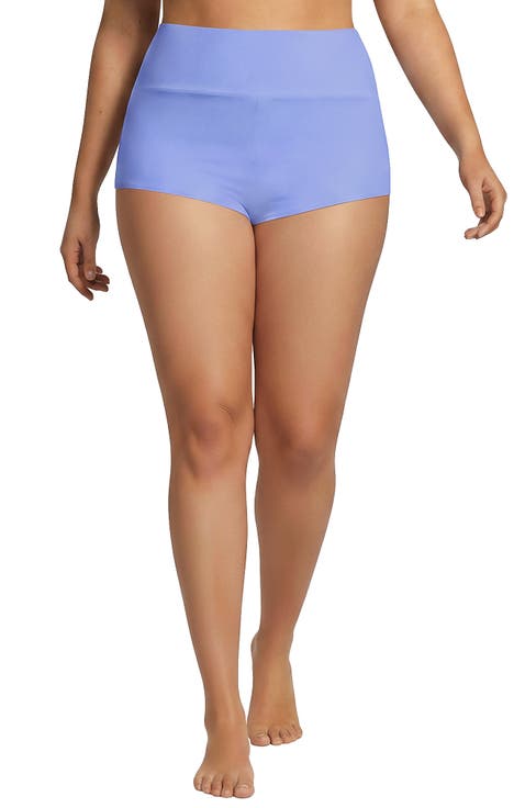 Tugless High Waisted Swim Boy Shorts