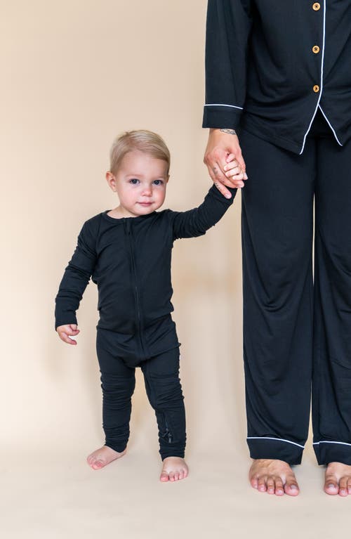 Laree + Co Allie Black Convertible Footie In Black